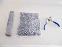 8mm Kunstioffplomben mit Plombendraht und Plombenzange 8mm Kunstioffplomben mit Plombendraht und Plombenzange